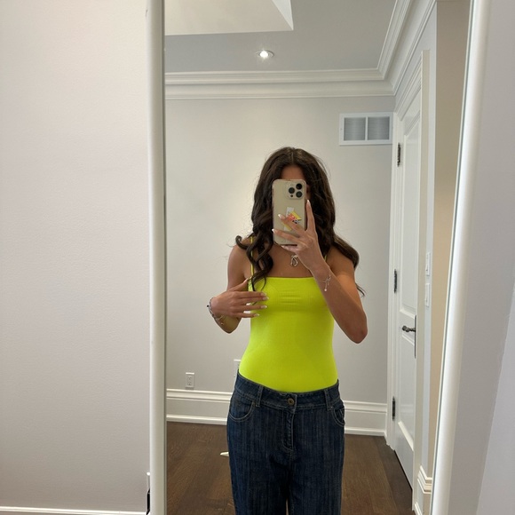 Zara Tops - Neon Yellow Women's Bodysuit